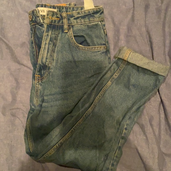 Zara blue mom jeans, size 36 EU, 04 US - Picture 3 of 5